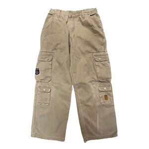 Vintage JNCO Commando Cargo Pants Size 14 (26x25) Tan Skate Y2K Grunge
